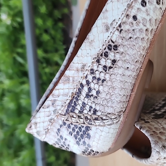 GEOX Respira Snakeskin Italian leather Mules Loafers Driving Shoes Size EU 39 - Picture 5 of 10